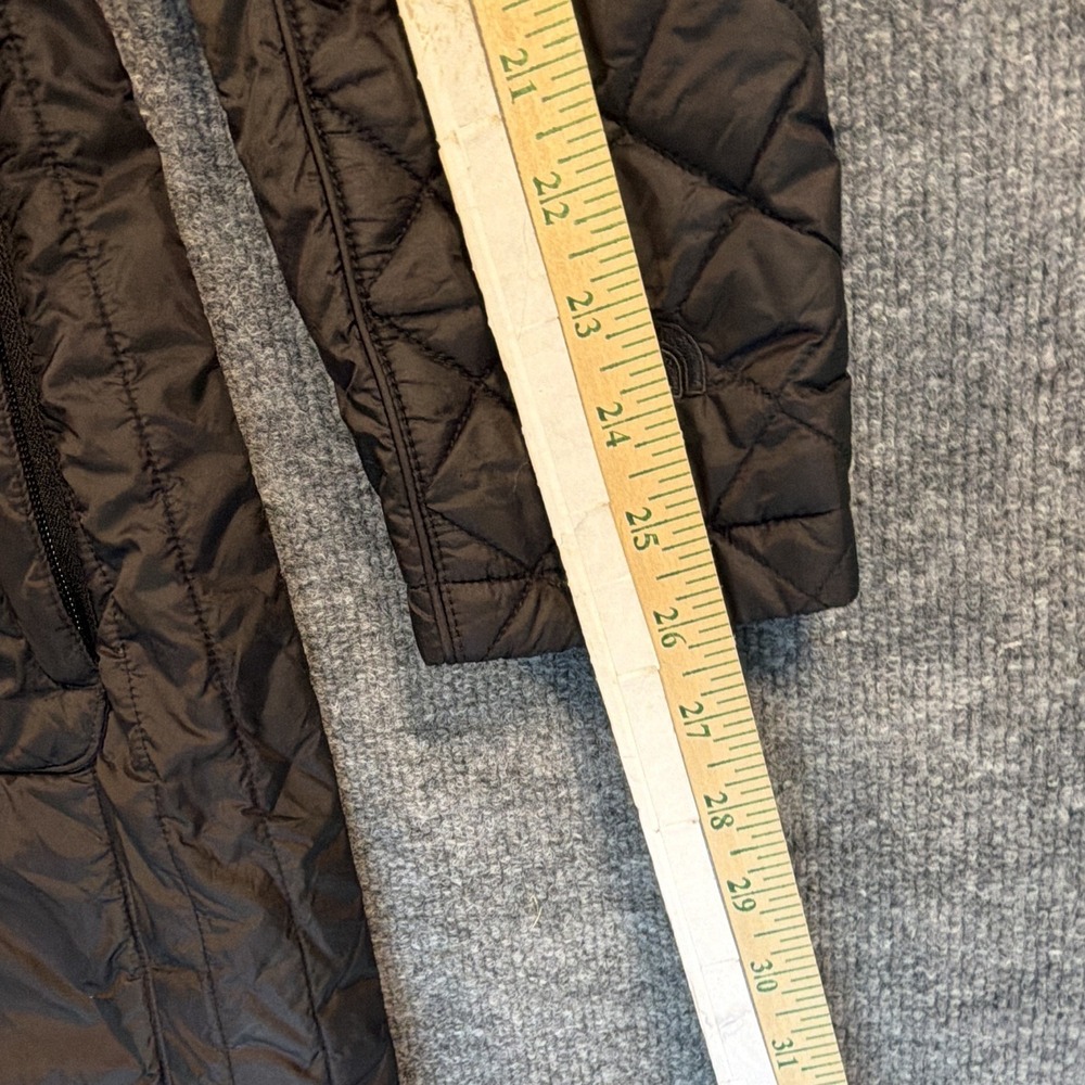 Women's XL Jacket, North Face, Quilted Parka, Black, Full Zip Mock Neck Puffer - Picture 5 of 7